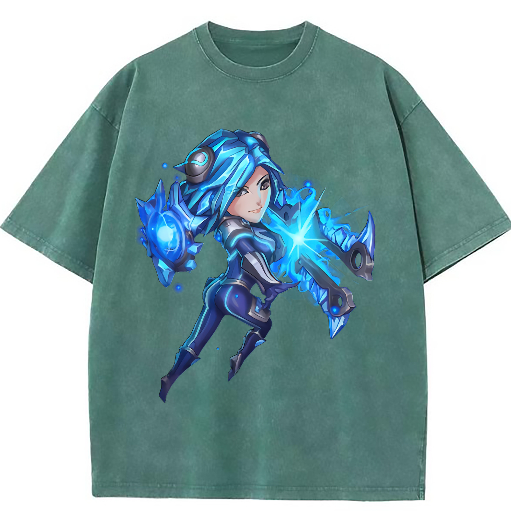 （画像用） リーグ・オブ・レジェンド League of Legends LOL 綿100% ヴィンテージ風 半袖Tシャツ（フロントプリント）